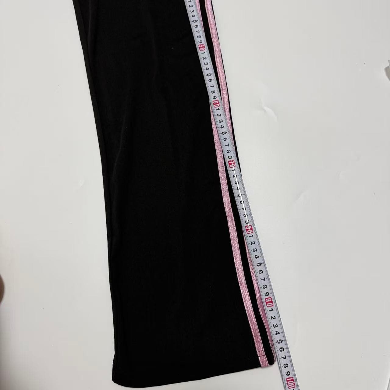 Vintage Adidas Women's Black Track Pants Pink Stripes — photo 9 of 10
