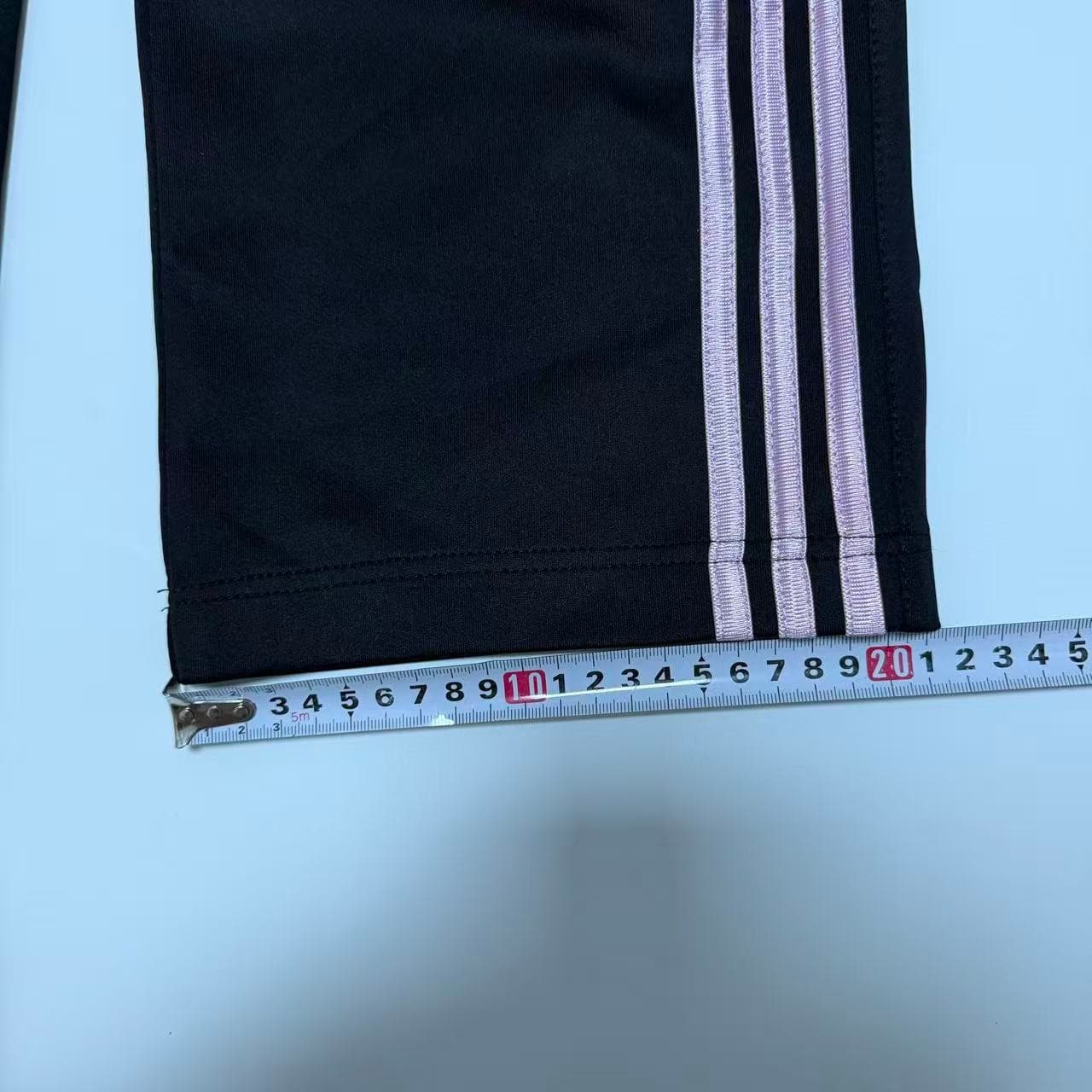 Vintage Adidas Women's Black Track Pants With Pink Stripes — photo 7 of 10