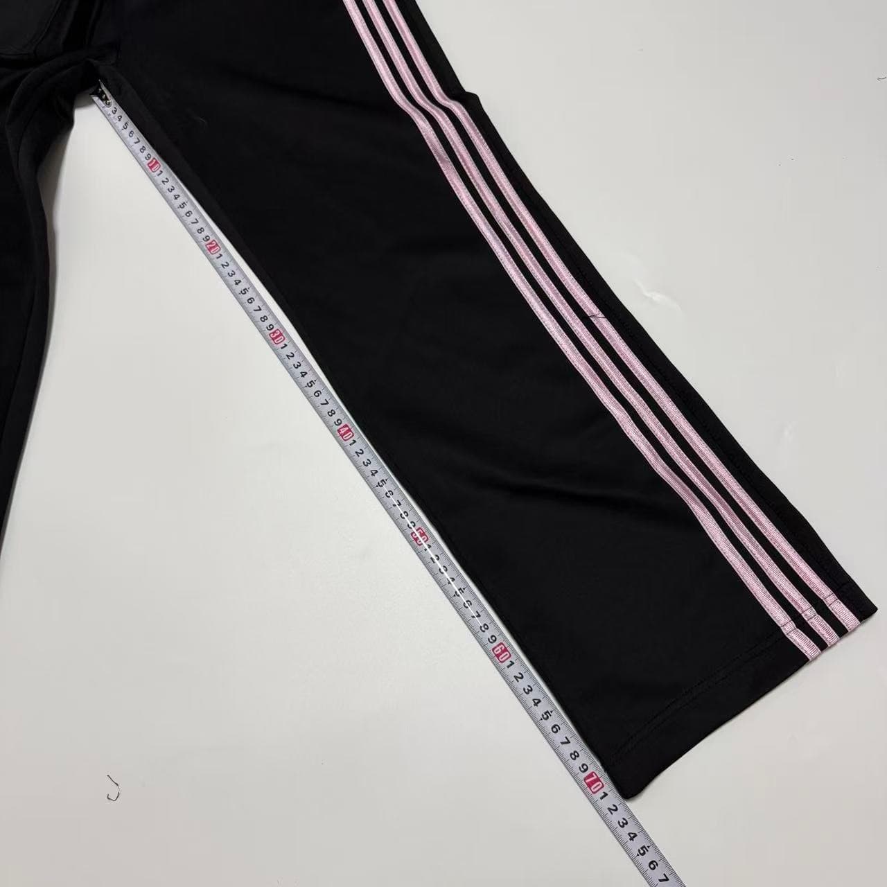 Vintage Adidas Women's Black Track Pants With Pink Stripes — photo 8 of 10