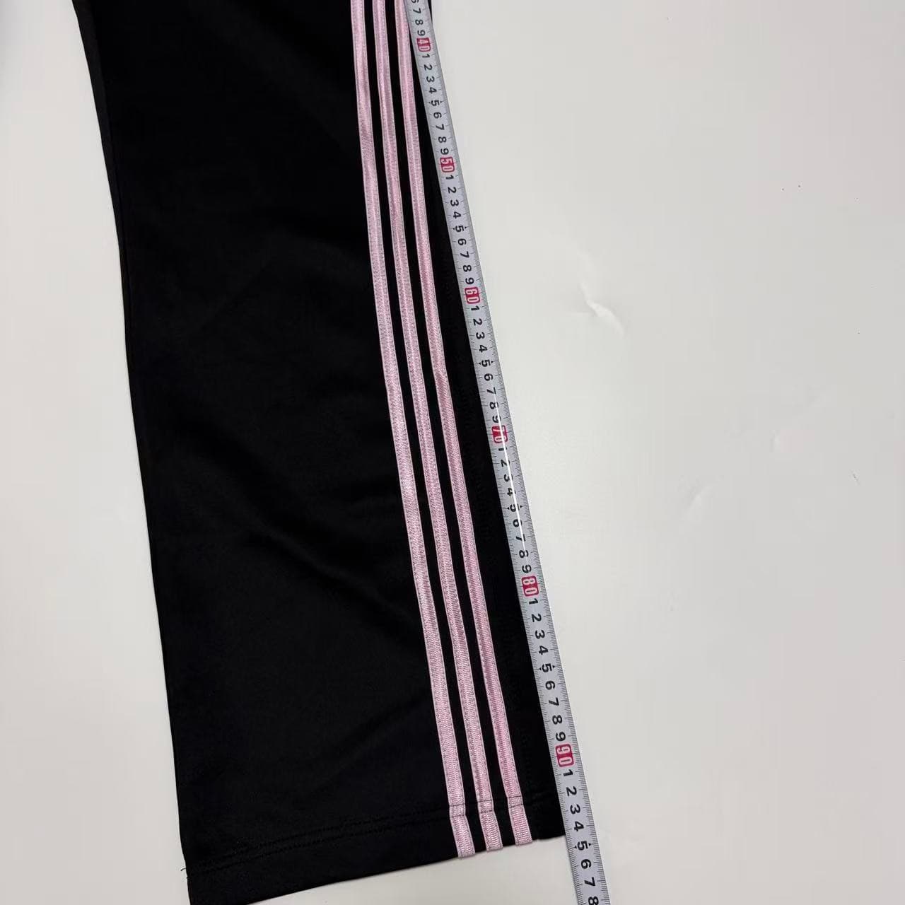 Vintage Adidas Women's Black Track Pants With Pink Stripes — photo 9 of 10