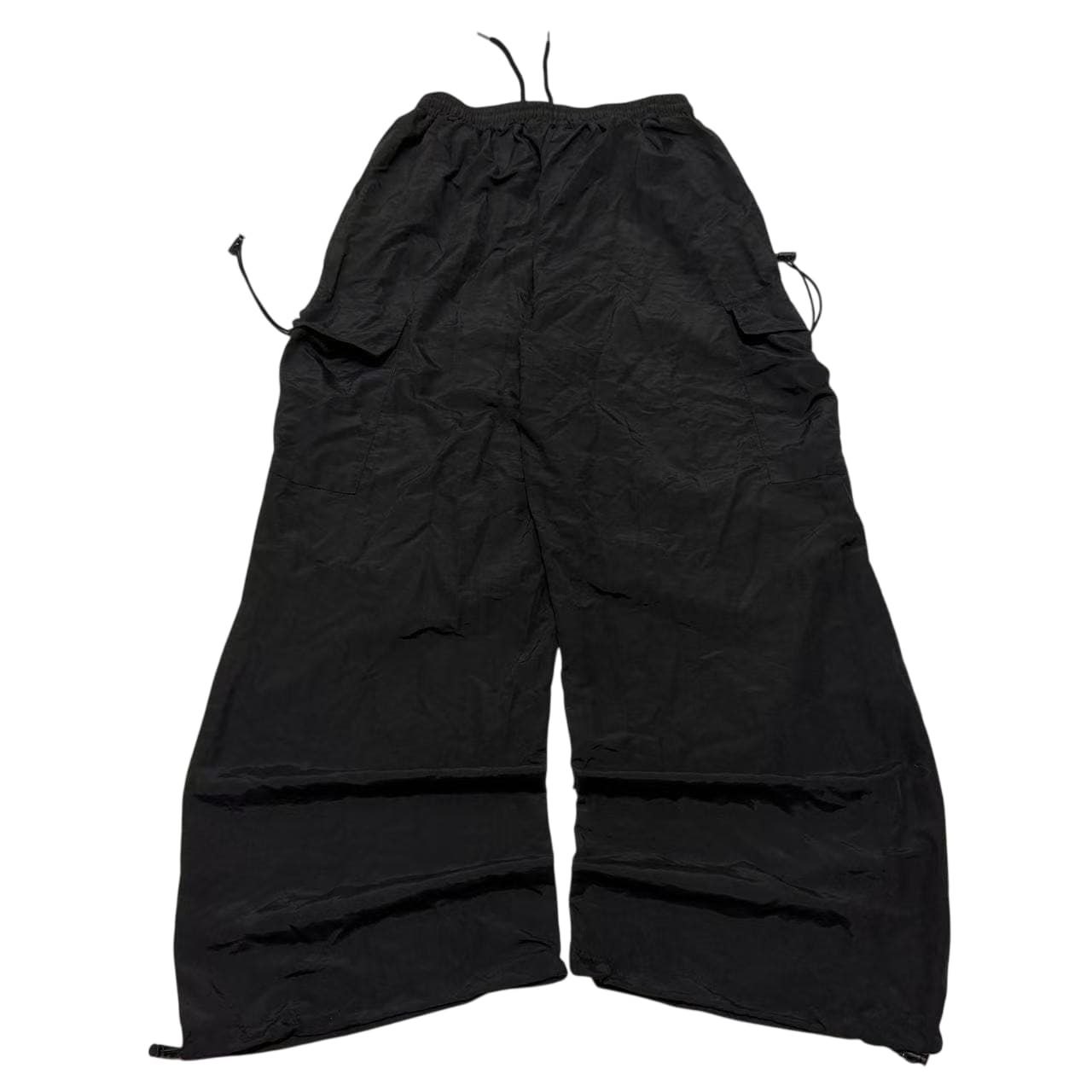 Vintage Black Nylon Parachute Cargo Pants Baggy 2000s Release XL — photo 1 of 5