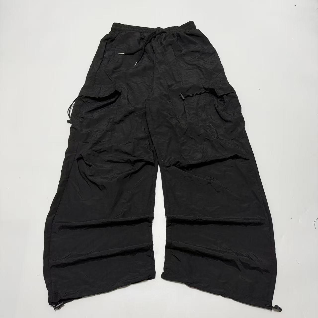 Vintage Black Nylon Parachute Cargo Pants Baggy 2000s Release XL — photo 2 of 5