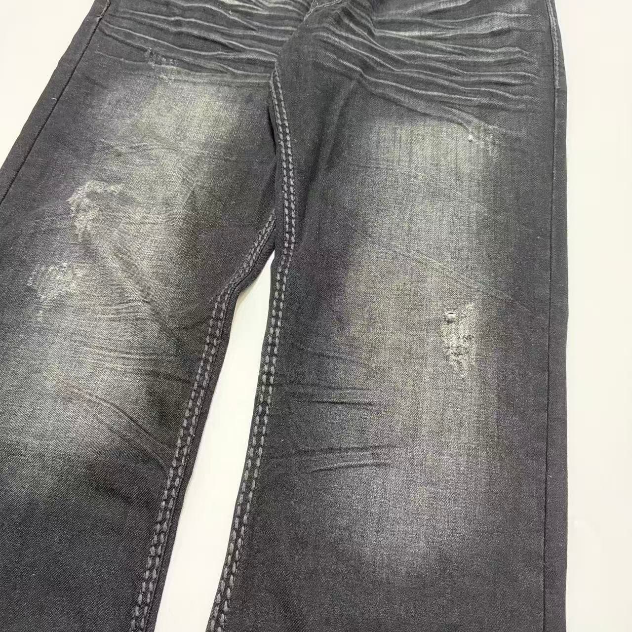 Vintage Brass Slim Straight Jeans Black Distressed Denim Size 36x32 — photo 5 of 6
