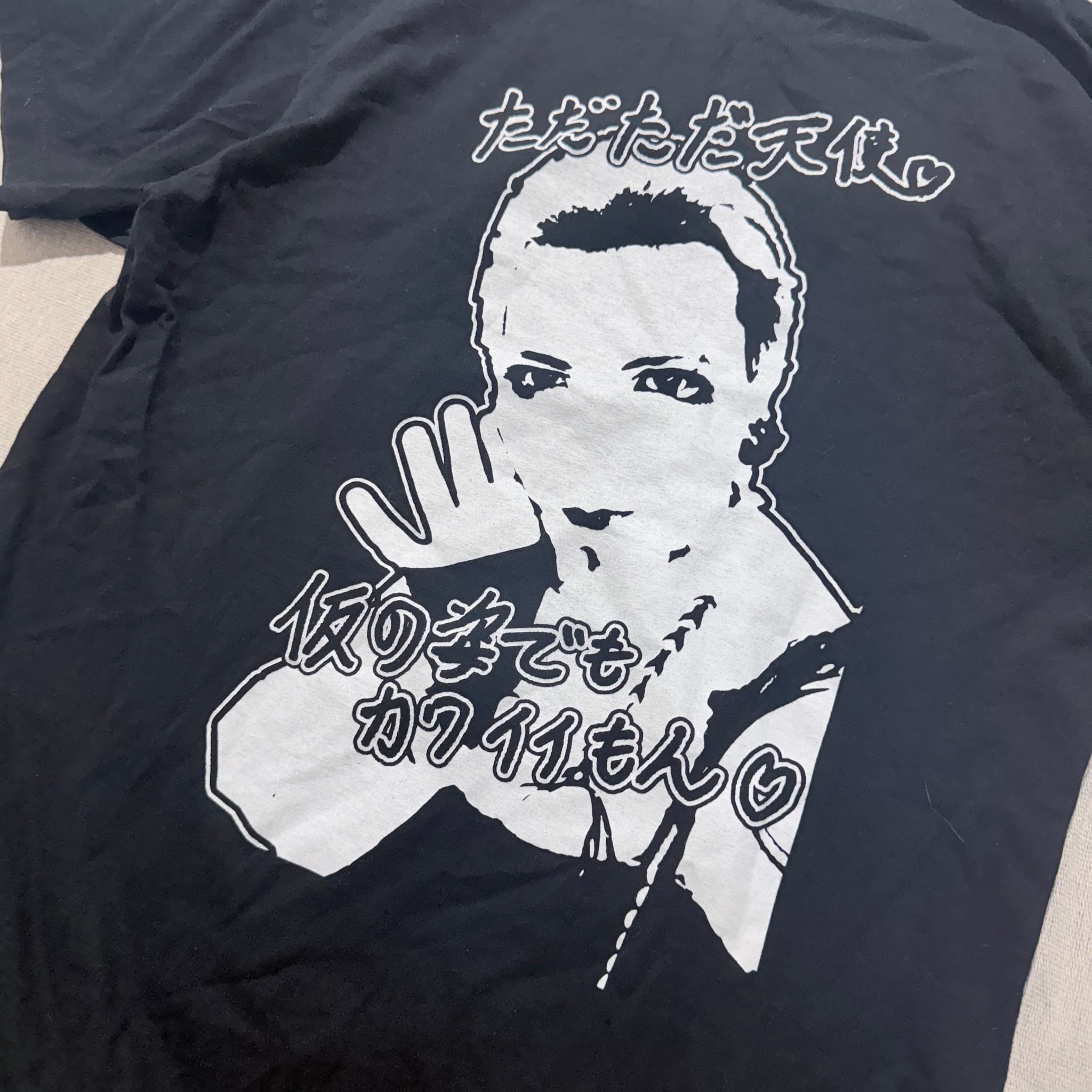 Vintage Japanese Idol Graphic T-Shirt Black Unisex XL — photo 6 of 6