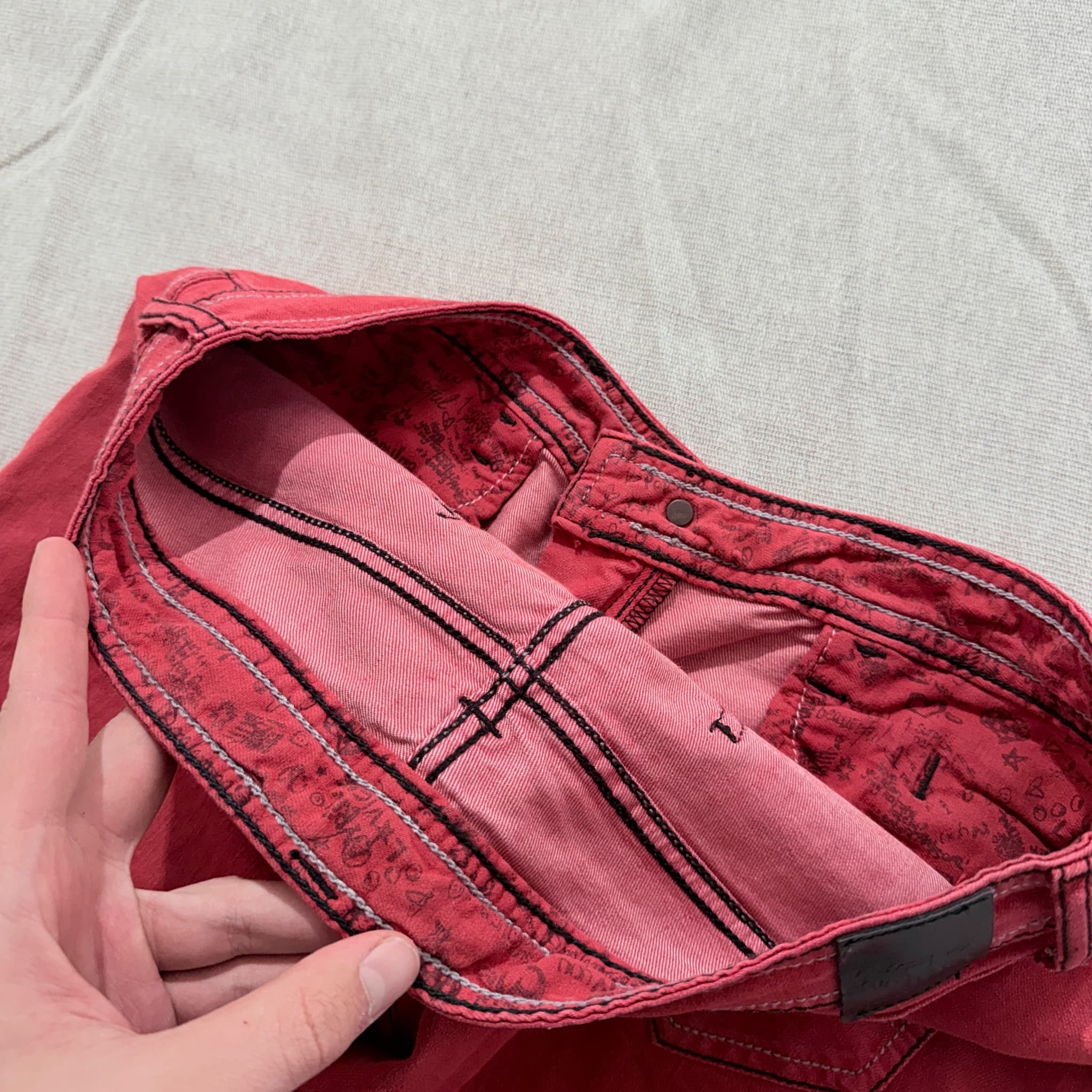 Vintage Navy Blue Bomber Jacket With Plaid Lining And Corduroy Collar — photo 12 of 16