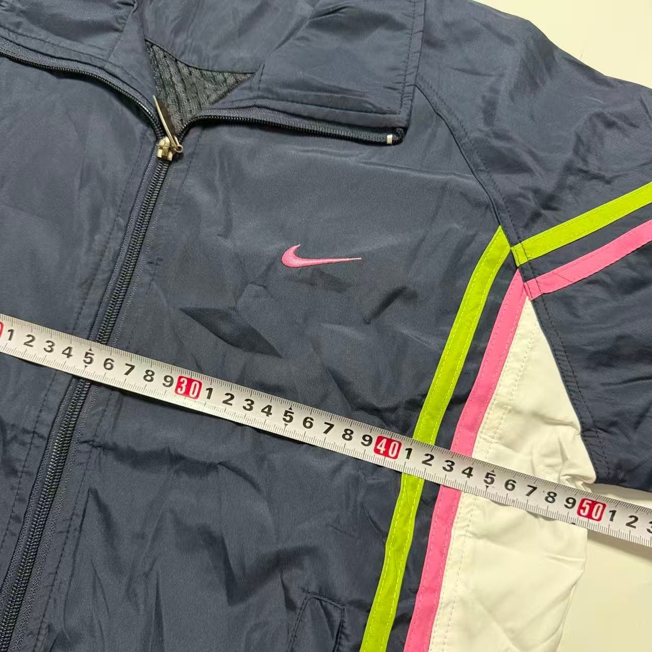 Vintage Nike Fit Storm Navy Track Jacket Pink Lime Green — photo 3 of 7