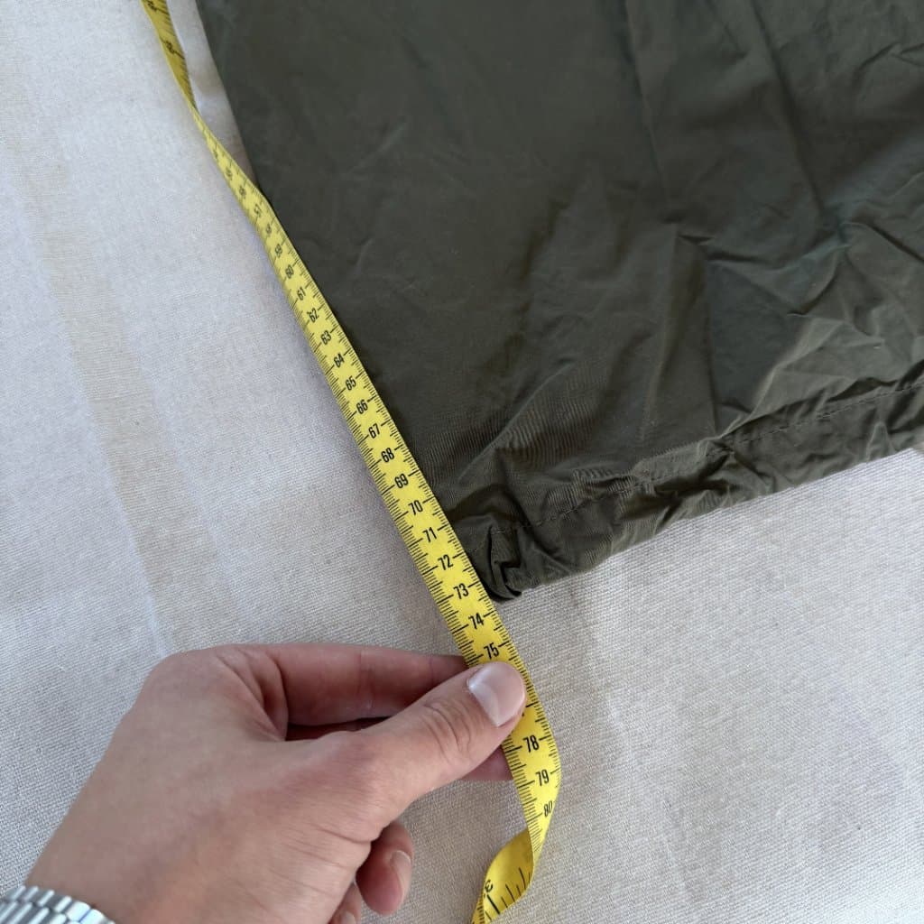 Vintage Olive Green Parachute Cargo Pants With Drawstring Hem — photo 8 of 10