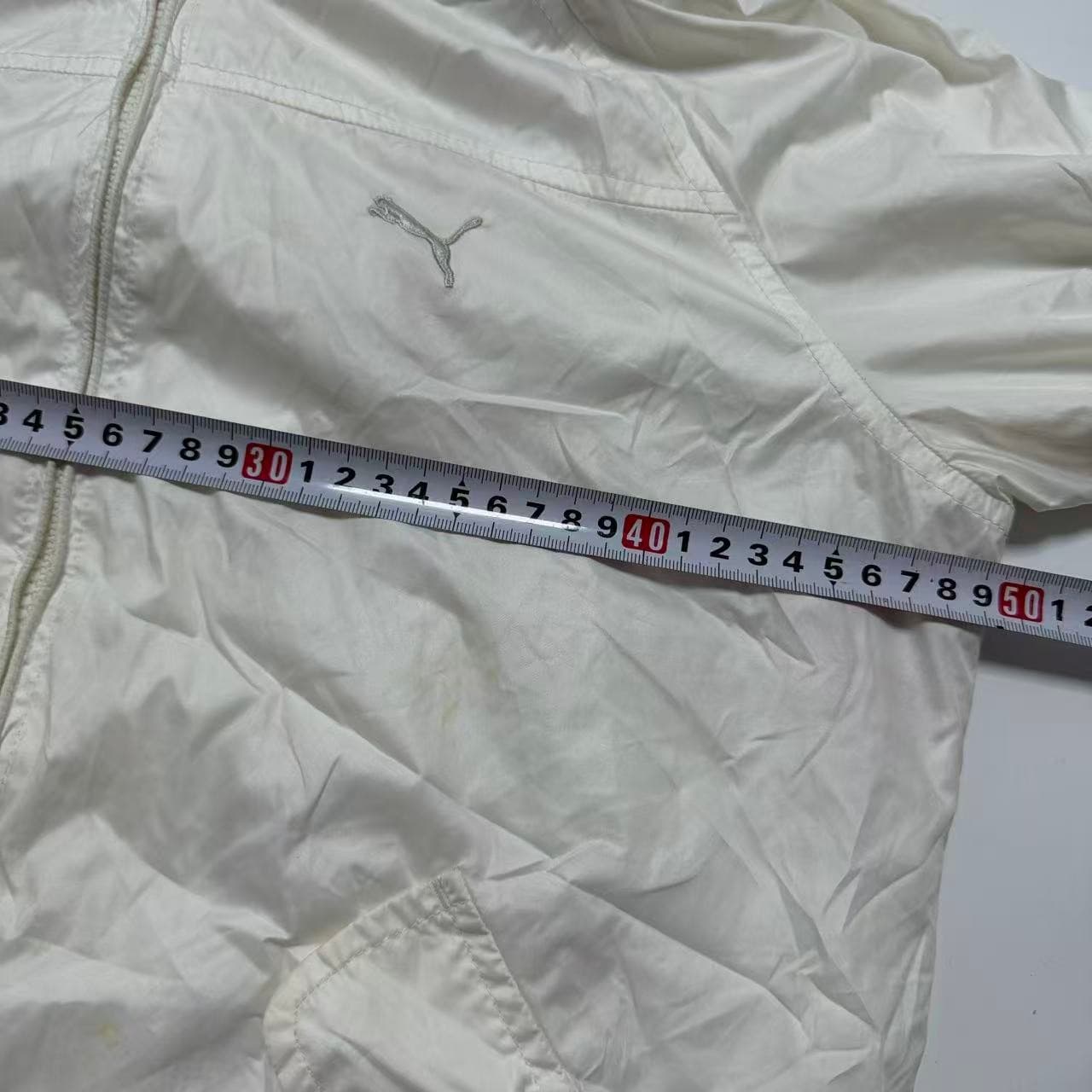 Vintage Puma White Hooded Windbreaker Jacket XL — photo 6 of 7