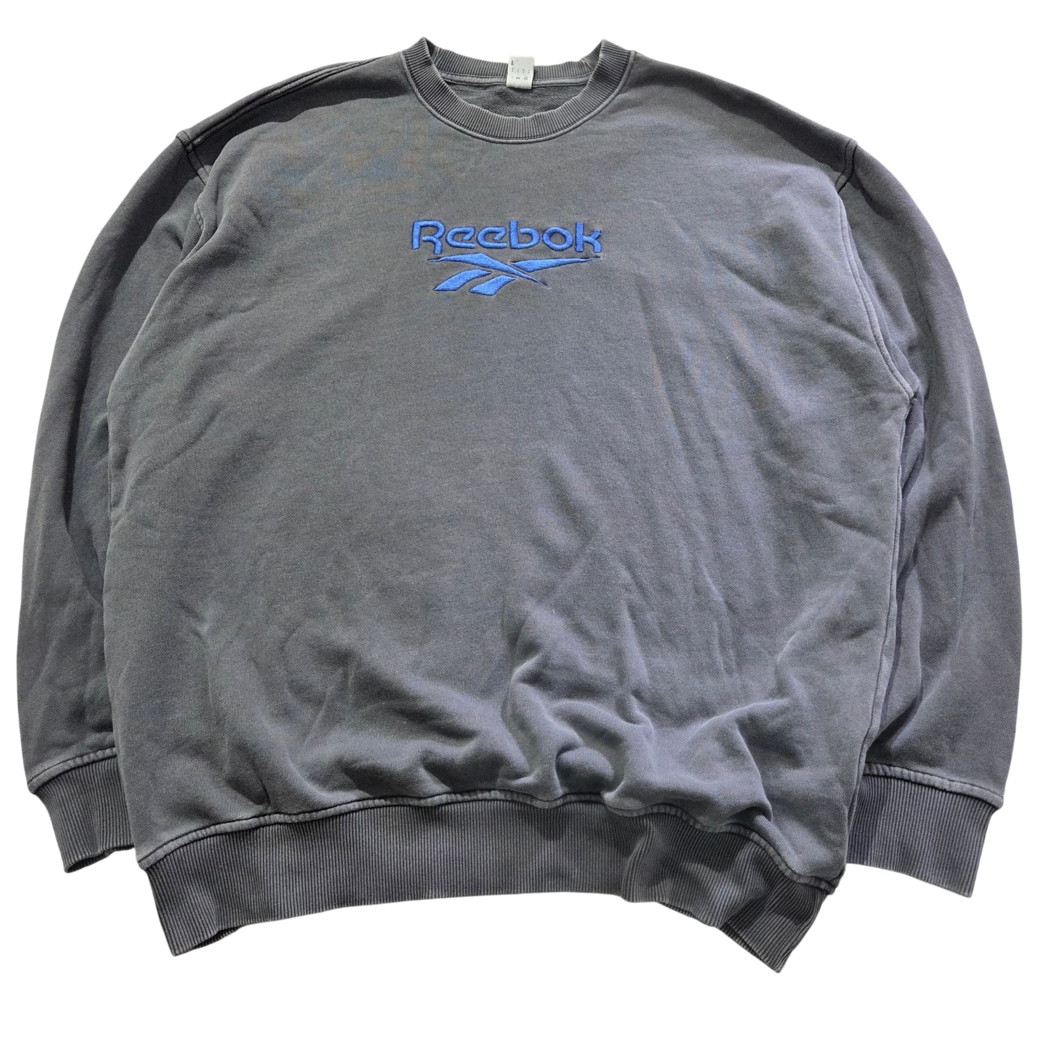 Vintage Reebok Embroidered Logo Crewneck Sweatshirt Grey — photo 1 of 12