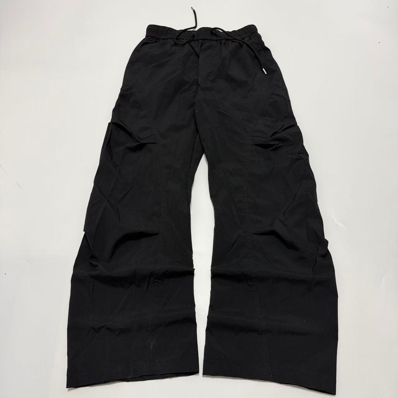 Vintage Style Black Baggy Cargo Pants Elastic Waist Unisex — photo 1 of 5