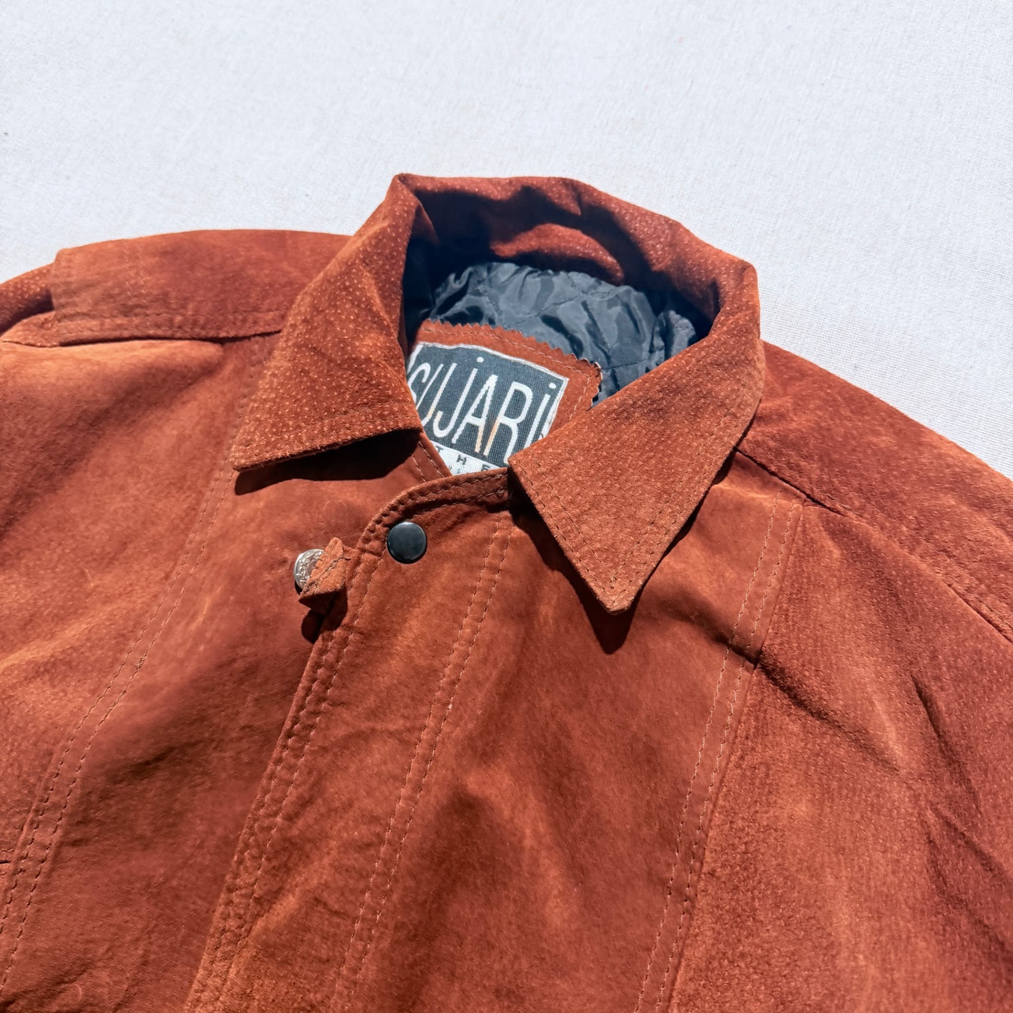 Wujari Vintage Suede Leather Field Jacket Brown — photo 2 of 8