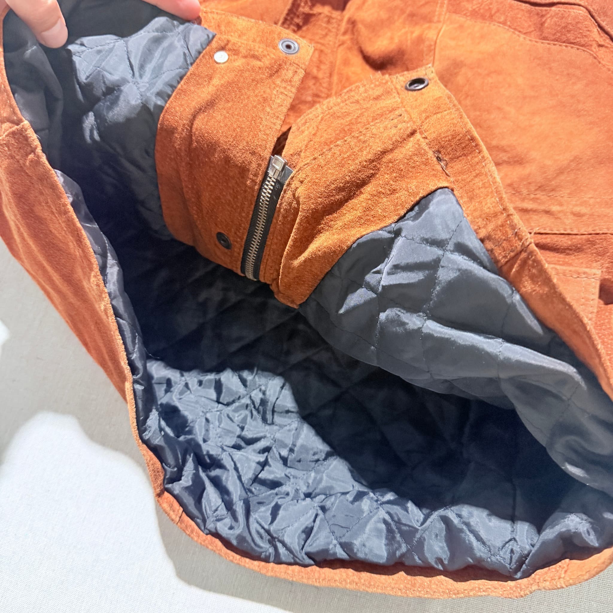 Wujari Vintage Suede Leather Field Jacket Brown — photo 5 of 8