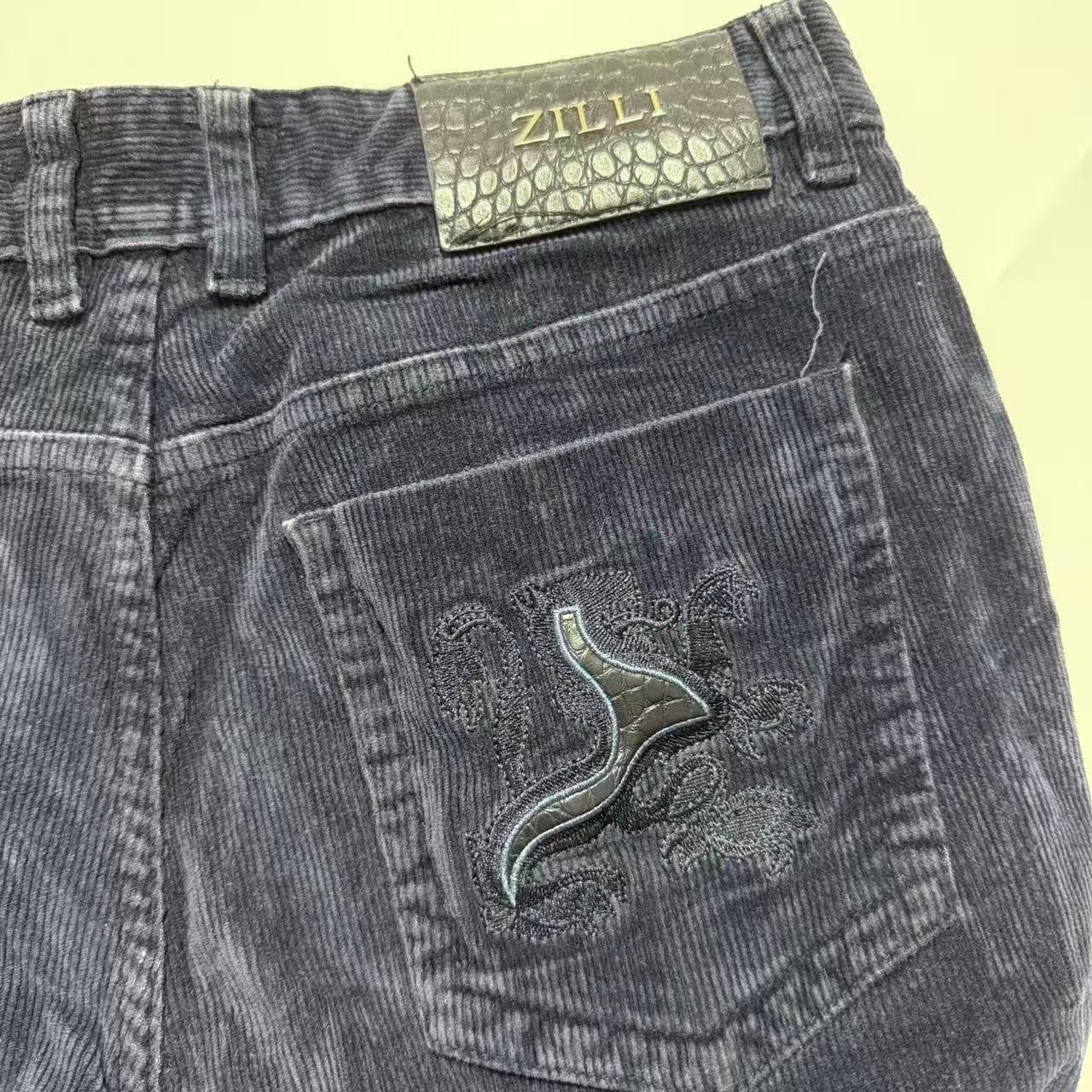 Zilli Navy Blue Corduroy Pants — photo 2 of 7